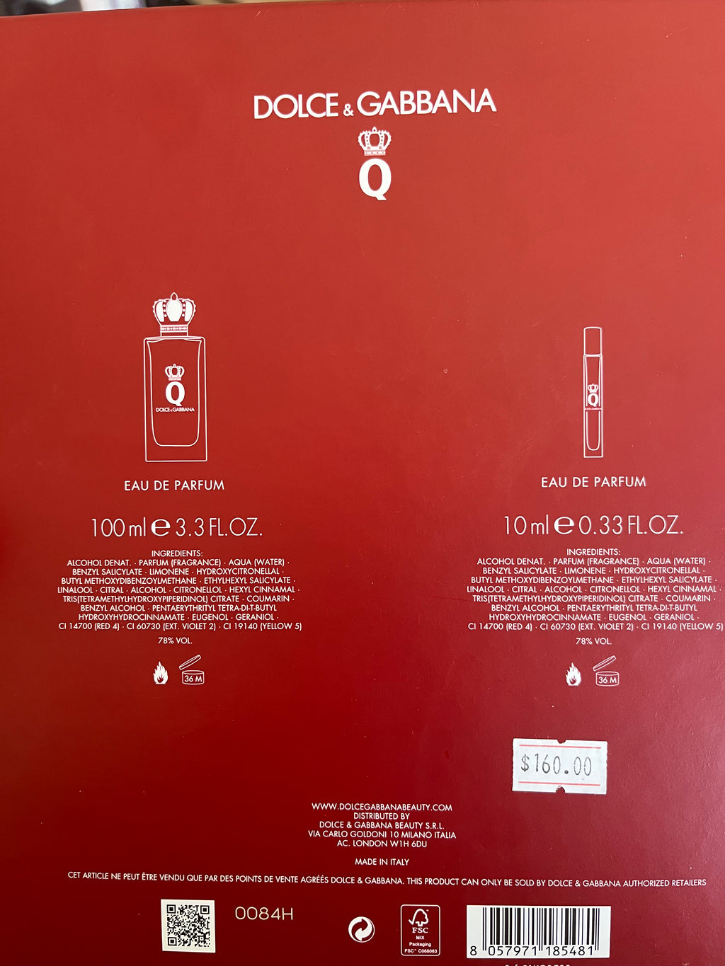 Dolce & Gabbana Queen Gift set