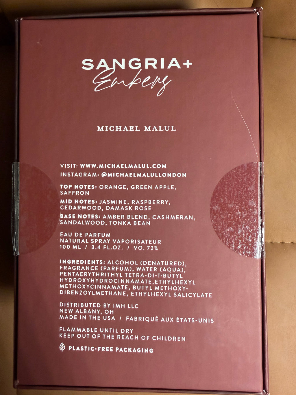 Michael Malul Sangria+Embers 100ML