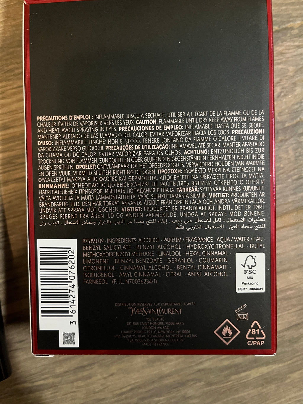 YSL Black Opium EDP Over Red 90ML