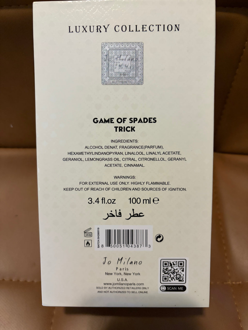 Jo Milano Game of Spades Trick 100ML
