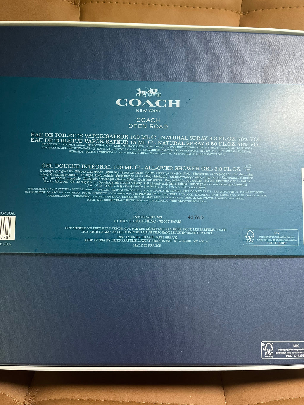Coach Open Road gift set