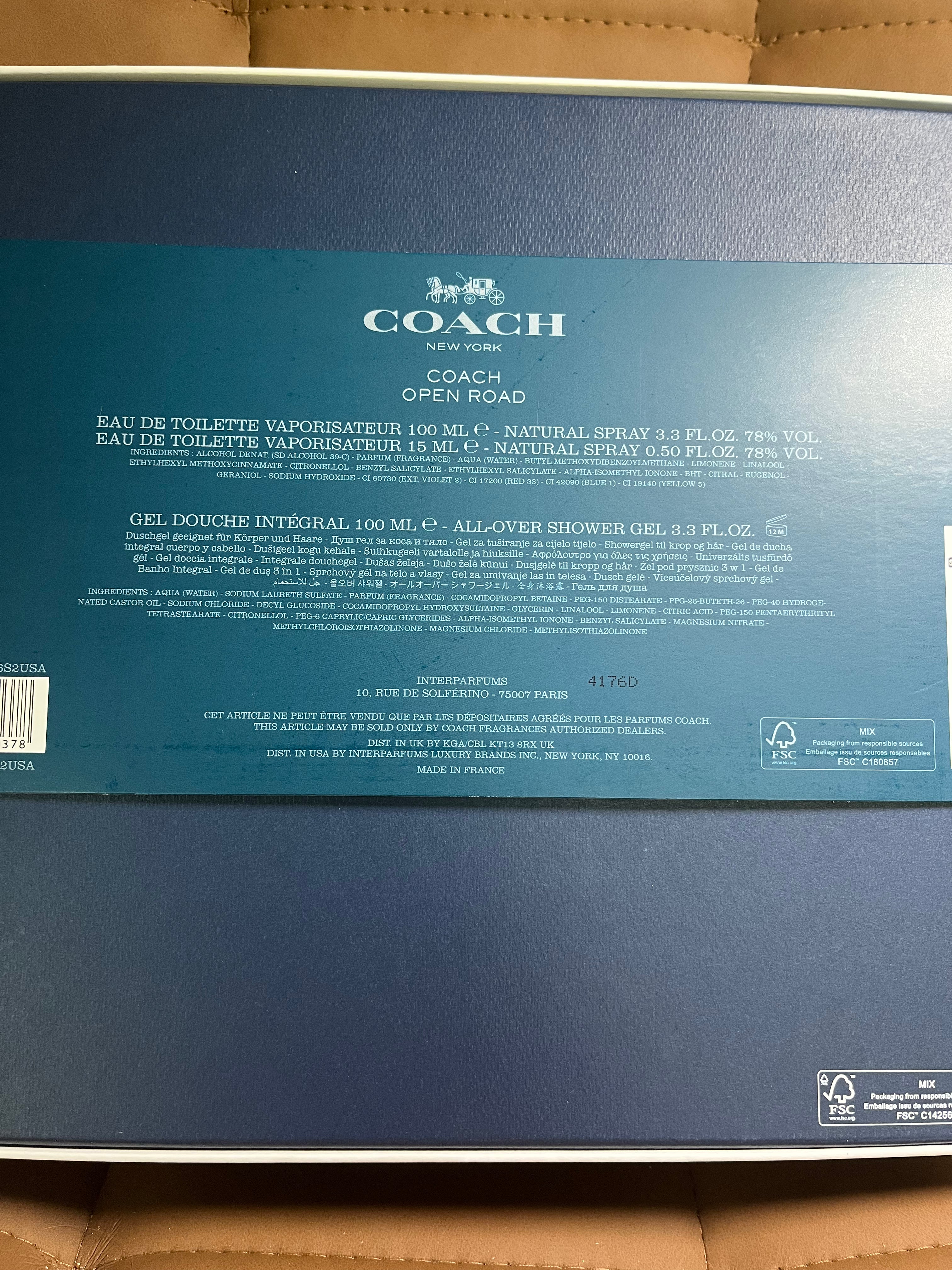 Coach Open Road gift set