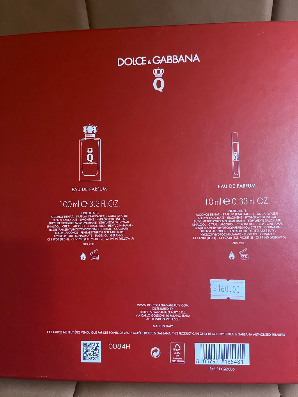 Dolce & Gabbana Queen gift set